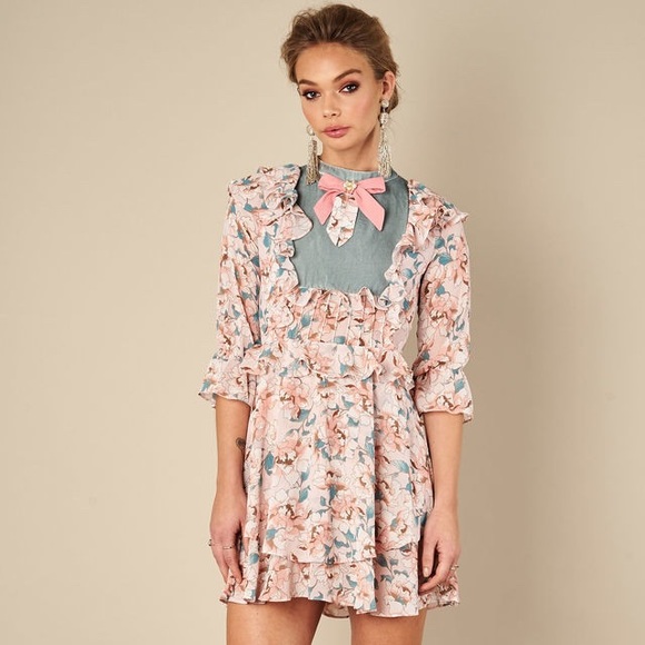 Lemons Blossom Dress In Xs 